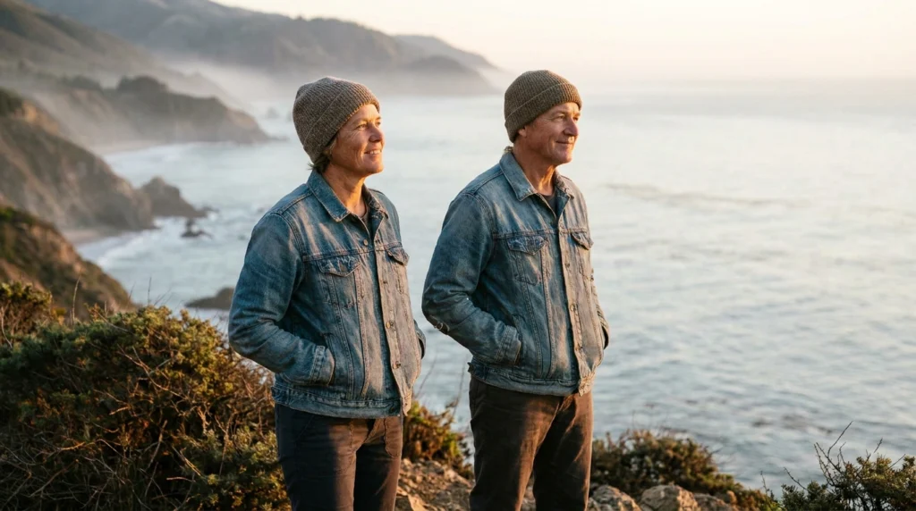 The Opposite of Addiction Is Connection 3 Two adults standing together on a coastal overlook during recovery
